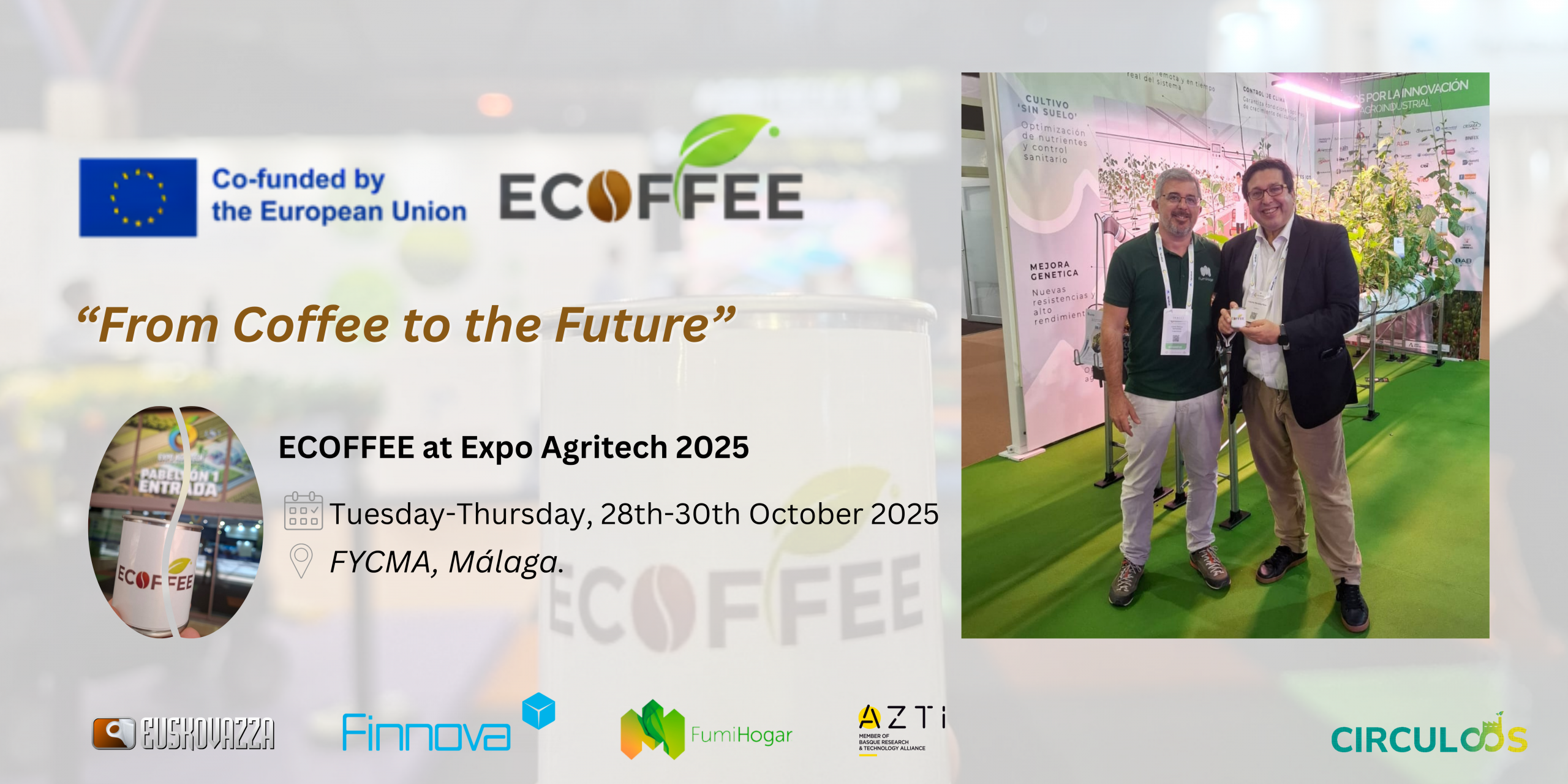 ECOFFEE showcases its circular innovation model for coffee waste valorisation at Expo Agritech 2025
