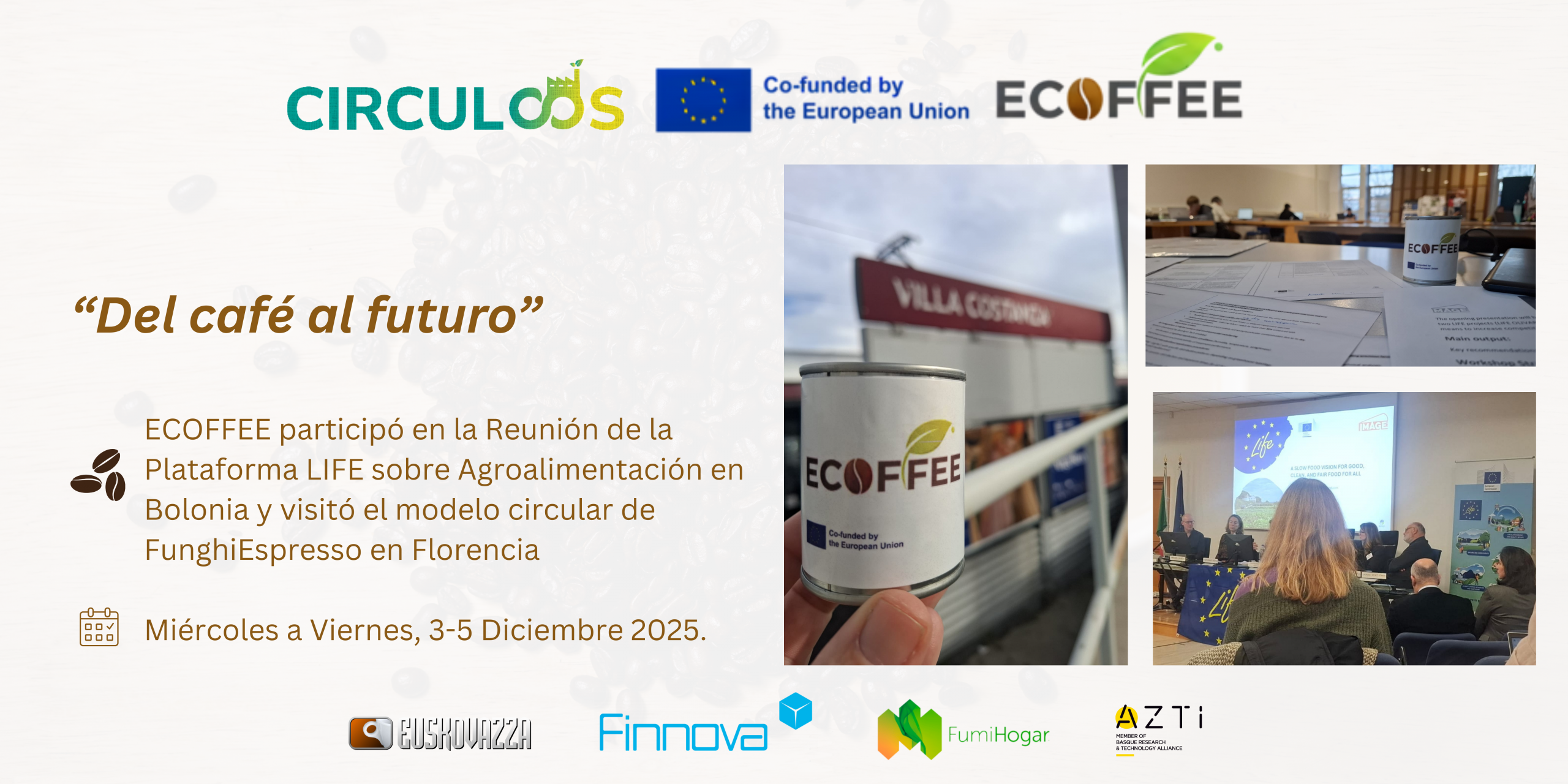 ECOFFEE refuerza su apuesta por la economía circular durante su misión técnica en Italia