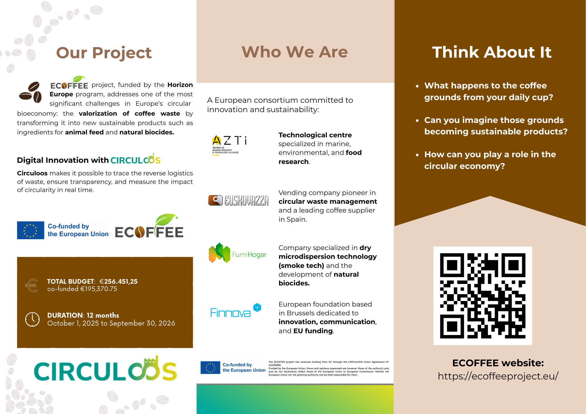 ECOFFEE arranca 2026 con el lanzamiento de su nuevo flyer sobre innovación circular a partir de posos de café