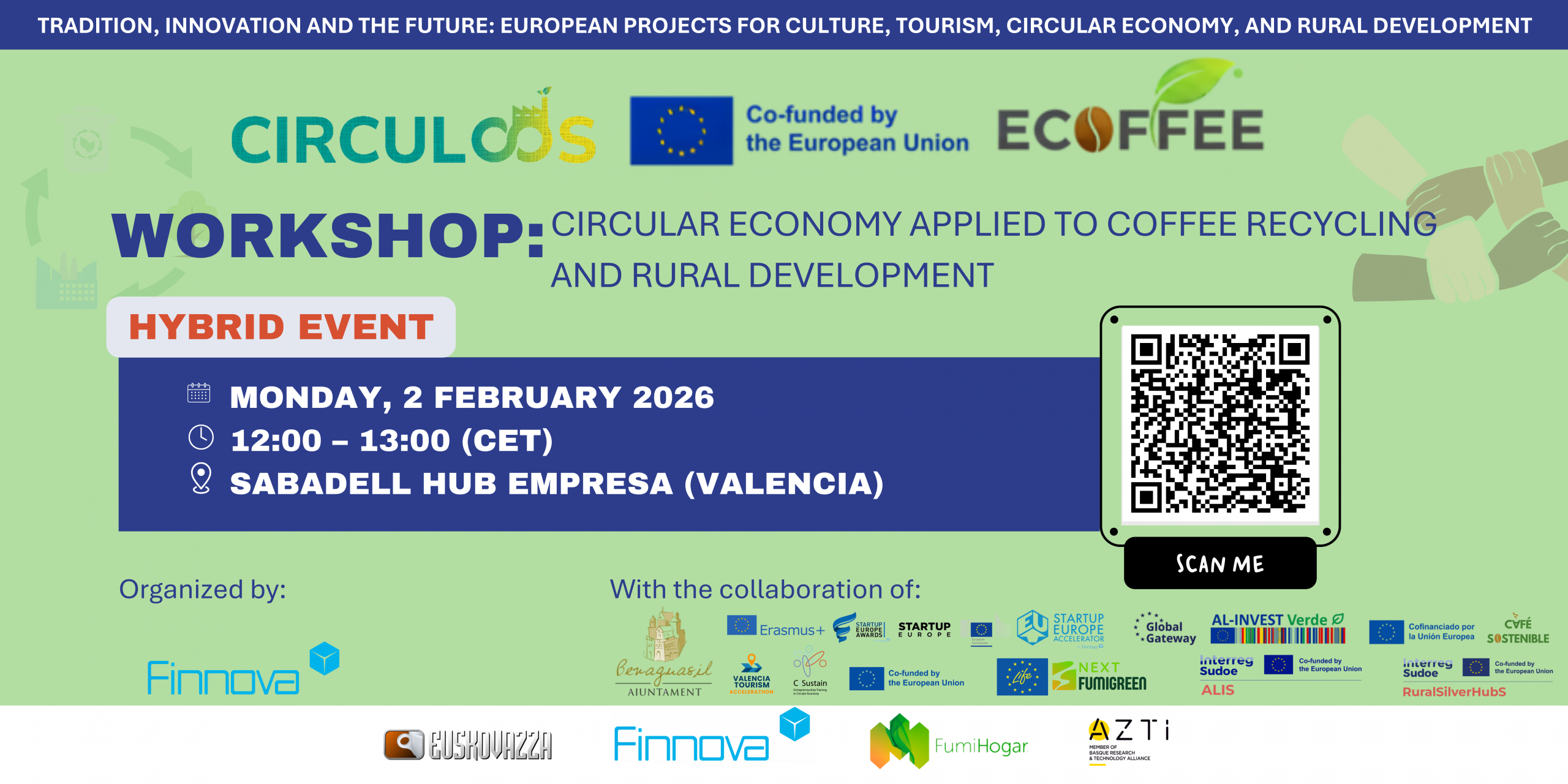 ECOFFEE promotes circular economy in coffee through a hybrid workshop “Circular Economy Applied to Coffee Recycling” in Valencia